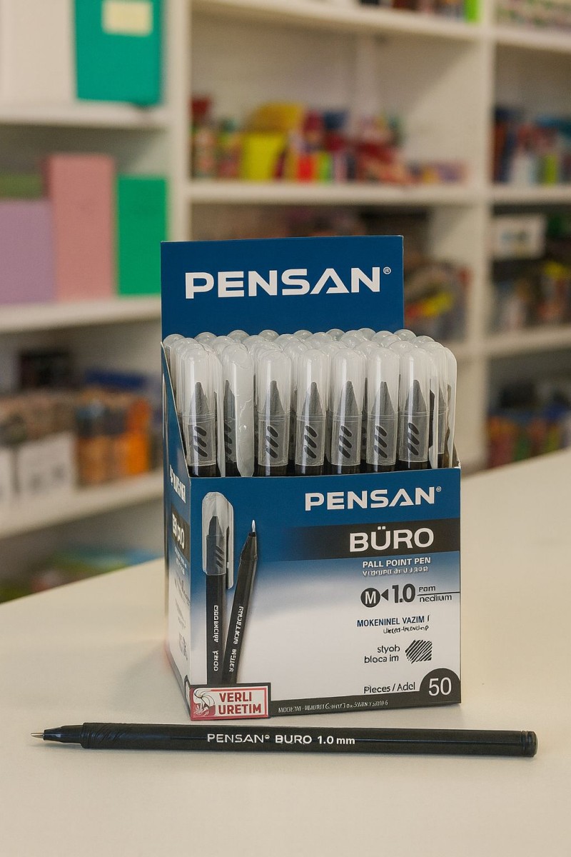 Pensan 2270 Büro Siyah  50'li Tükenmez Kalem