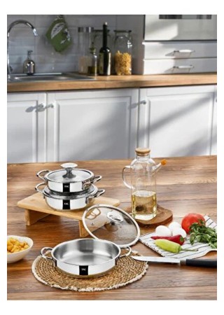 Taç Tac-3496 Vitali 6 Parça Çelik Sahan Seti