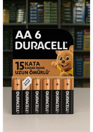 Duracell Alkalin AA 6'lı Kalem Pil