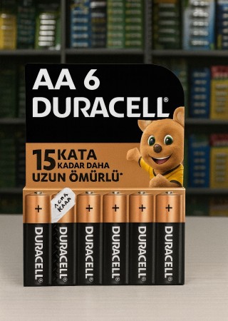 Duracell Alkalin AA 6'lı Kalem Pil
