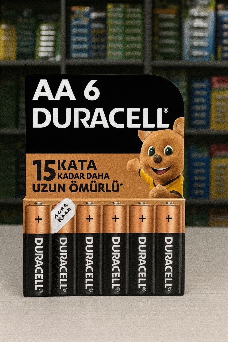 Duracell Alkalin AA 6'lı Kalem Pil
