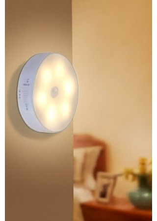 Buffer AY19YT3666 Hareket Sensörlü Usb Şarjlı Spot Lamba Mıknatıslı ve Yapışkanlı Gün Işığı Renk Led