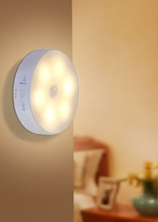 Buffer AY19YT3666 Hareket Sensörlü Usb Şarjlı Spot Lamba Mıknatıslı ve Yapışkanlı Gün Işığı Renk Led