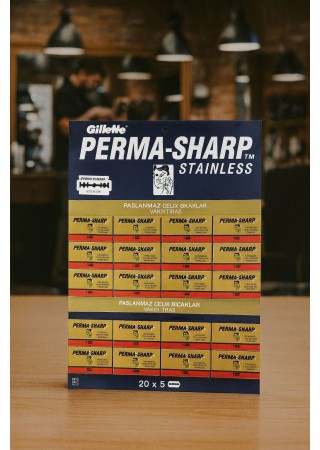 Gillette 100'lü 20x5 Permasharp Stainless Yaprak Tam Jilet
