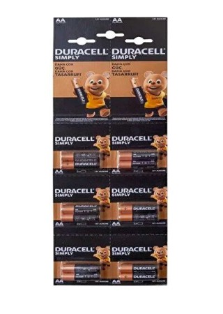 Duracell Alkalin AA 12'li Kartela Kalem Pil