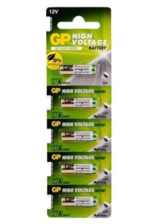 GP 27A İnce 12V Alarm 5'li Pil