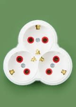 Mutlusan Yonca Tip Topraklı Üçlü Golyat Fiş Priz