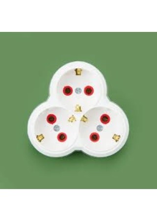 Mutlusan Yonca Tip Topraklı Üçlü Golyat Fiş Priz