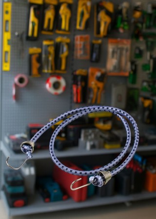 20 mm x 90 cm Geniş Kancalı Oto Araç Araba Bagaj Lastiği Bisiklet Sabitleme Yük Taşıma Lastik