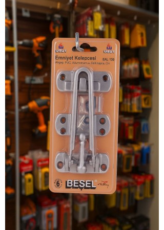 Kapı Emniyet Kelepçesi Beşel Sarı Krom ve Nikel 