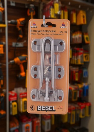 Kapı Emniyet Kelepçesi Beşel Sarı Krom ve Nikel 