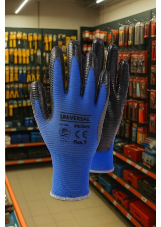 Universal Techno Mavi Siyah No 9 Eldiven 