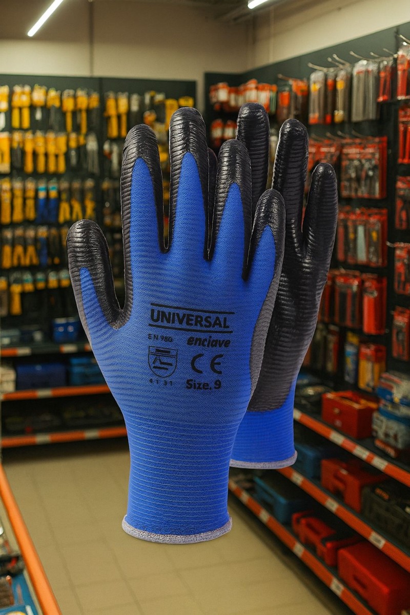 Universal Techno Mavi Siyah No 9 Eldiven 