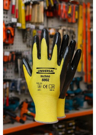 Universal Sarı Siyah Nitril NO 10 Eldiven