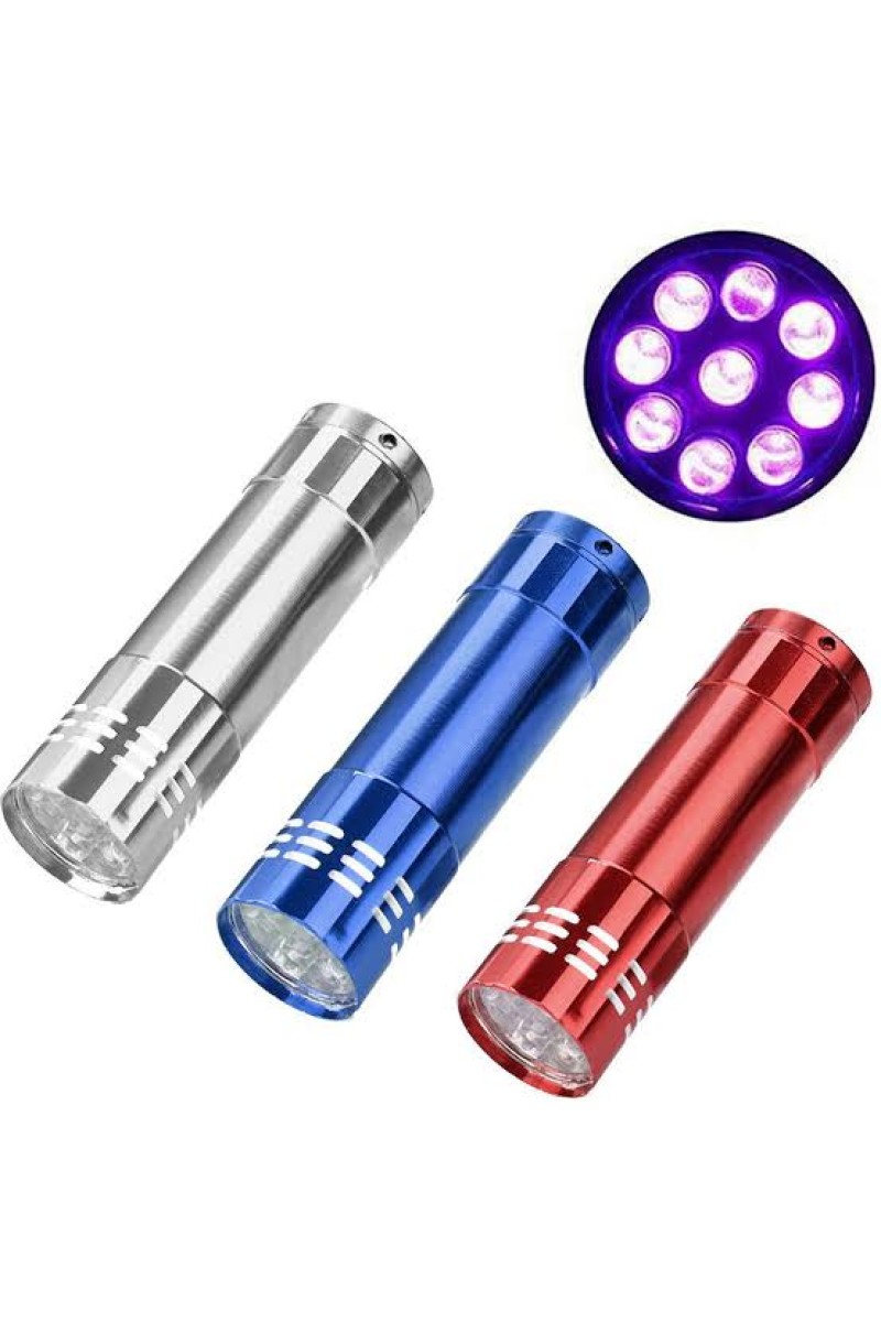 Süper Parlak 9 Ledli Metal Mini El Feneri