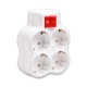 Topraklı Çoklu Fişli Grup Priz Anahtarlı 4 Lü Dörtlü