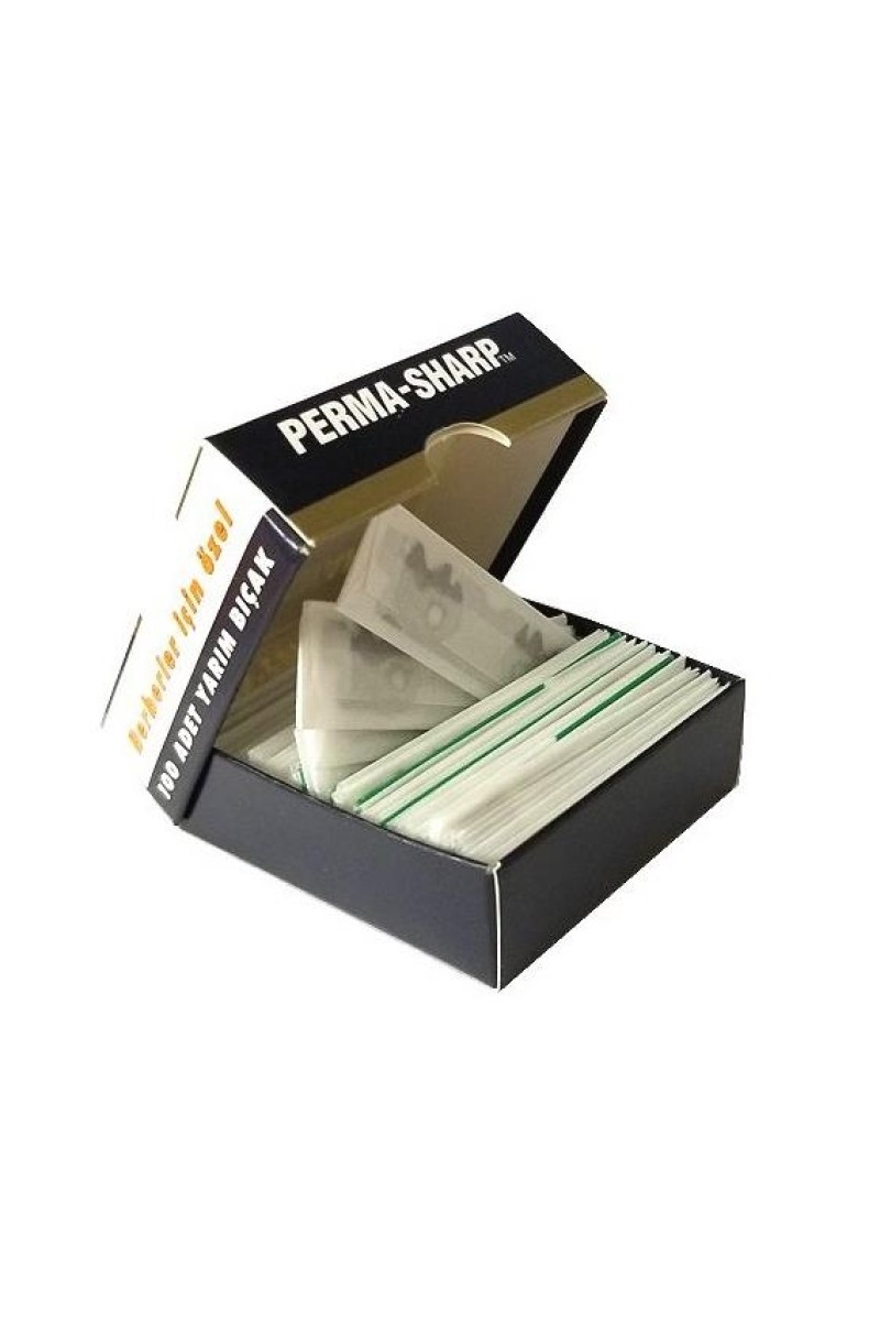 Permasharp 100'lü Profesyonel Kesilmiş Perma Sharp Kırık Jilet