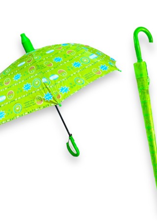 Marlux Bardaklı Korumalı Erkek Çocuk Siyah Baskılı Şemsiye M21MARCE1R003