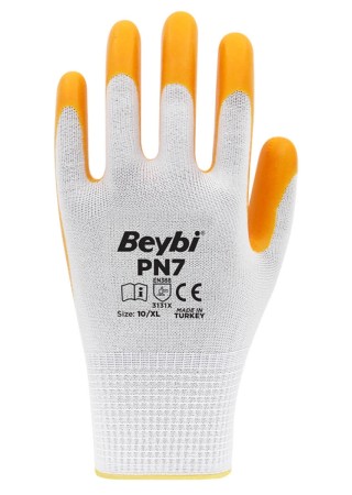 Beybi PN7 Polyester Örme NO:10 Nitril Eldiven