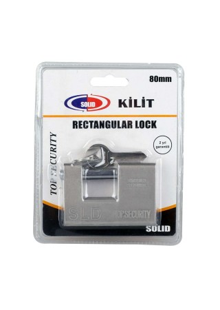 Yassı Asma Kilit Kayar Milli Saten Kaplama 80 Mm