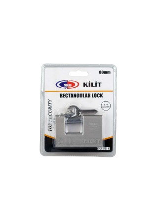 Yassı Asma Kilit Kayar Milli Saten Kaplama 80 Mm