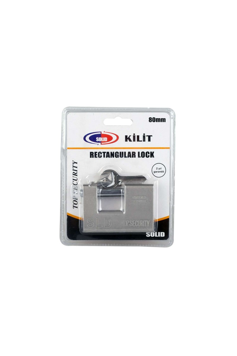 Yassı Asma Kilit Kayar Milli Saten Kaplama 80 Mm