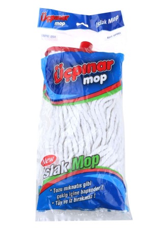 Paspas Üçpınar Beyaz İpli Islak Mop Geniş