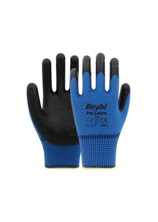 Beybi Zebra Kırmızı Nitril İş Eldiveni no 9