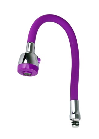 Xolo Mavi Kubar Oynar Başlıklı Spiral Üzeri Silikon Renkli Esnek Eviye Musluk Başlığı