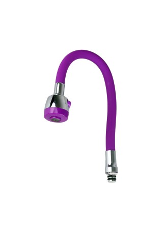 Xolo Mavi Kubar Oynar Başlıklı Spiral Üzeri Silikon Renkli Esnek Eviye Musluk Başlığı