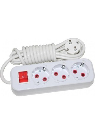 Tunç 5 mt Anahtarlı 3'lü Priz Topraklı Uzatma Kablosu