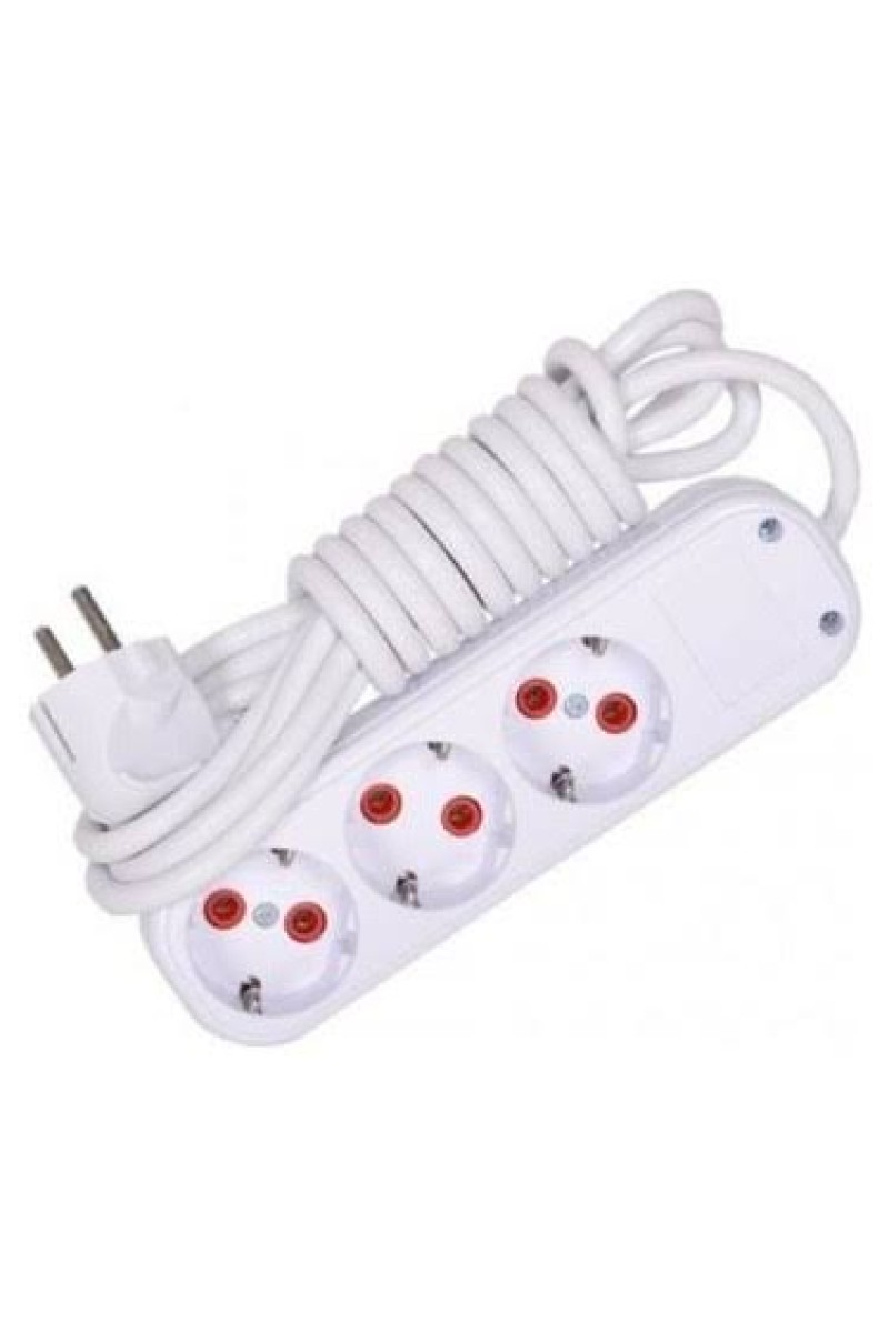 Önder 3'lü 5 mt Ara Kablosu Topraklı Uzatma Grup Priz