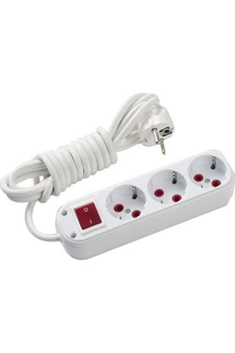 Önder Grup Pri̇z 3'lü 3 m Topraklı Anahtarlı Uzatma Kablosu