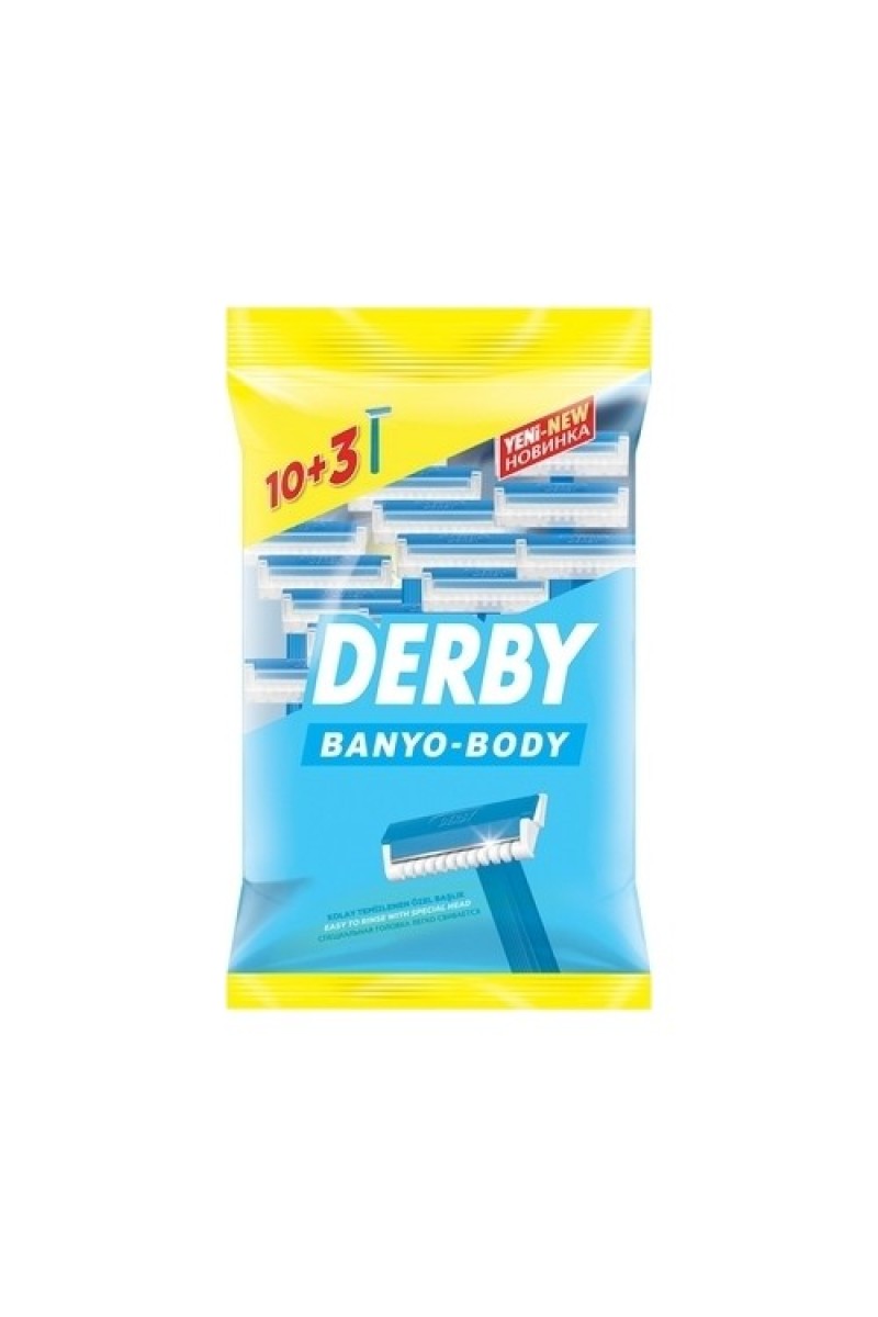 Derby Banyo-Body 10 Adet Tek Bıçaklı Tıraş Bıçağı