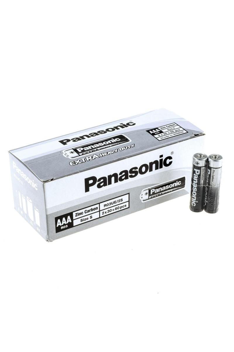 Panasonic Çinko Karbon AAA İnce Kalem Pil 2 Li (R03UE)
