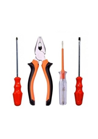 Pense-düz Ve Yıldız Tornavida-kontrol Kalemi 4'lü Set