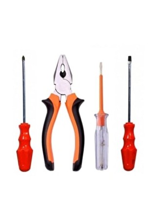 Pense-düz Ve Yıldız Tornavida-kontrol Kalemi 4'lü Set