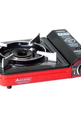 Orcamp CK 505 Kırmızı Stop Emniyetli Tekli Portatif Kamp Ocak Gaz