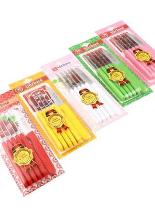 Sürbısa 61007 Mavi Saplı 6 Parça Meyve Bıçağı