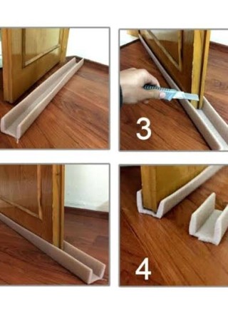 Oluklu Kapı Altı Eşik Süngeri Soğuk Kesici Toz Rüzgar Önleyici Geçmeli Yalıtım Strafor 1 Adet