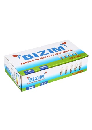 Mum Ampül Şeffaf 10 Watt E-14 Bizim