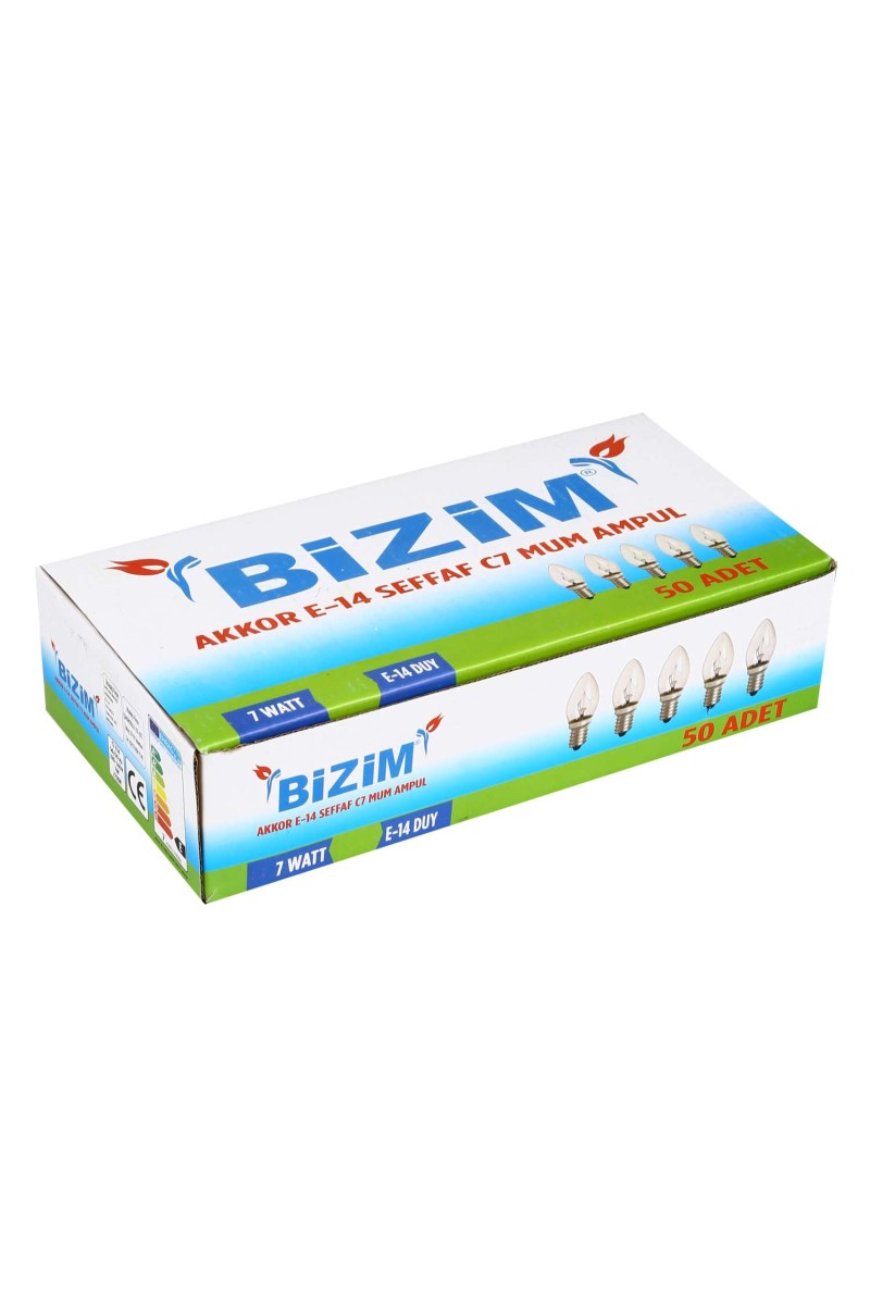 Mum Ampül Şeffaf 10 Watt E-14 Bizim