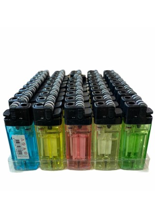 Çakmak İ-lighter King Taşlı Y-333 Baskısız Şeffaf 50 Adet