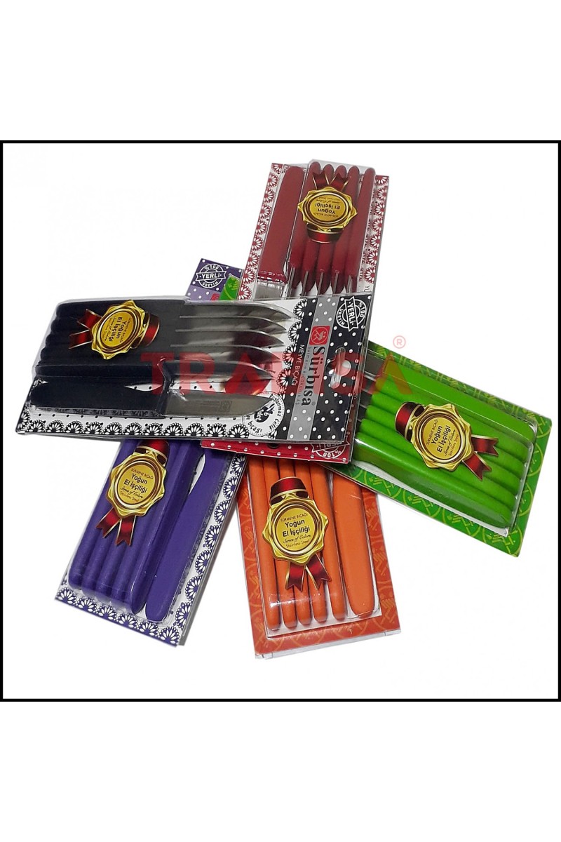 Sürbisa 61007 Siyah Saplı 6 Parça Meyve Bıçağı