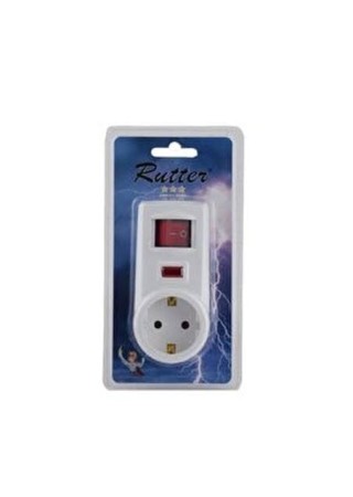 RUTTER Akım Korumalı Piriz Anahtarlı PİRİ6014