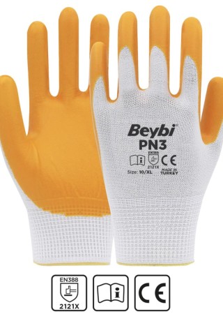 Beybi Pn3 Nitril Kaplama İş Eldiveni 288 Çift