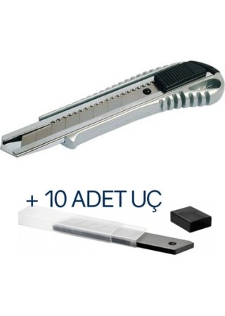 METAL Falçata Maket Bıçağı + 10 ADET YEDEK UÇ