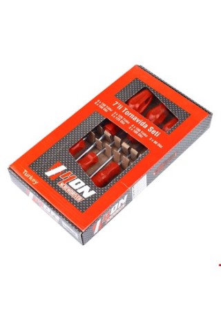 hon tornavida 7 Li Tornavida Seti Hon Screwdrıver Kırmızı Mıknatıslı 9551648156
