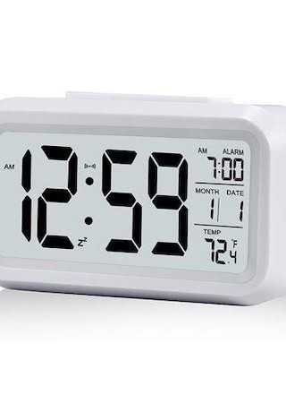 Smart Işıklı Sensörlü Termometreli Alarmlı Dijital Masa Saati
