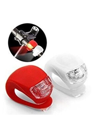 Bisiklet İkaz Led Işıkları Gidon Ve Kuyruk Lambası Silikon 3 Mod